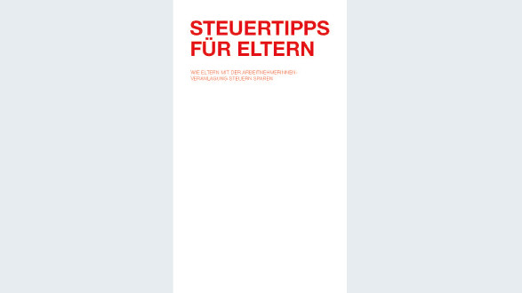 Broschüre Steuertipps für Eltern